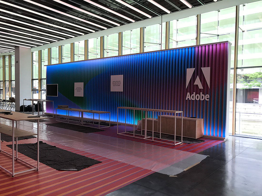 Stand de Adobe en el Museo del Diseño de Barcelona